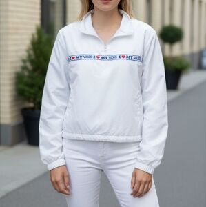 Vans 'I Love My Vans' Winderbreaker Pullover Anorak Size Medium White